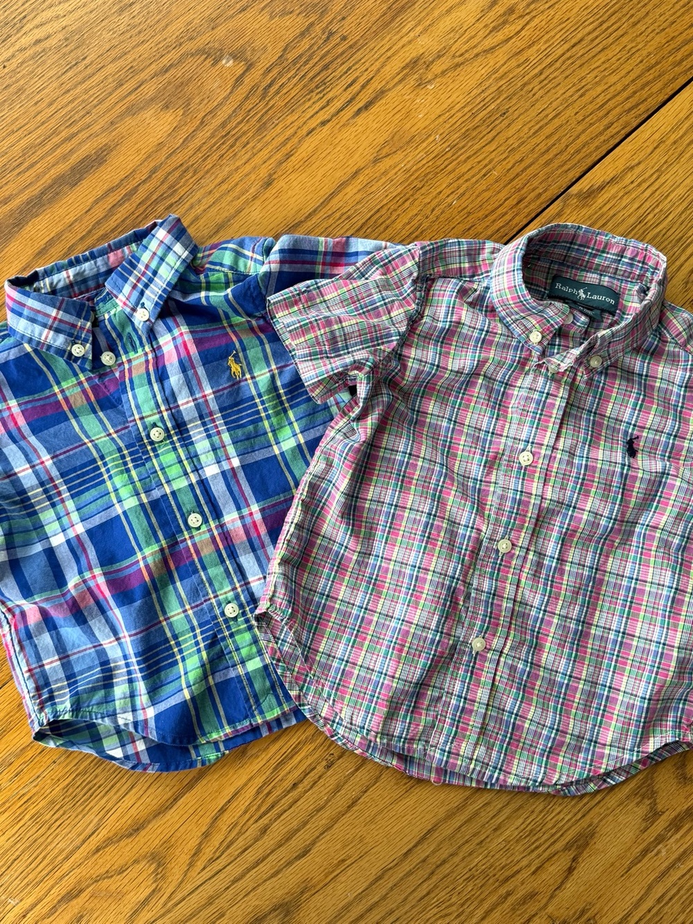 Ralph Lauren 18M Plaid Button-Down Shirt (set of 2)